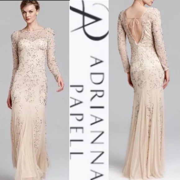 Cream top long gown