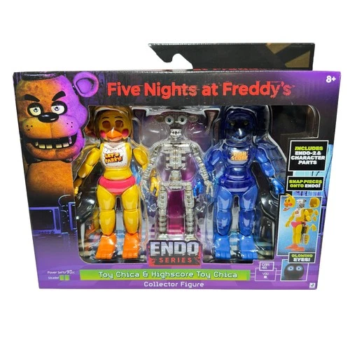 FNAF Toy Chica & Highscore Toy Chica Endo Wave 2 Jazwares Figure Set NEW SEALED