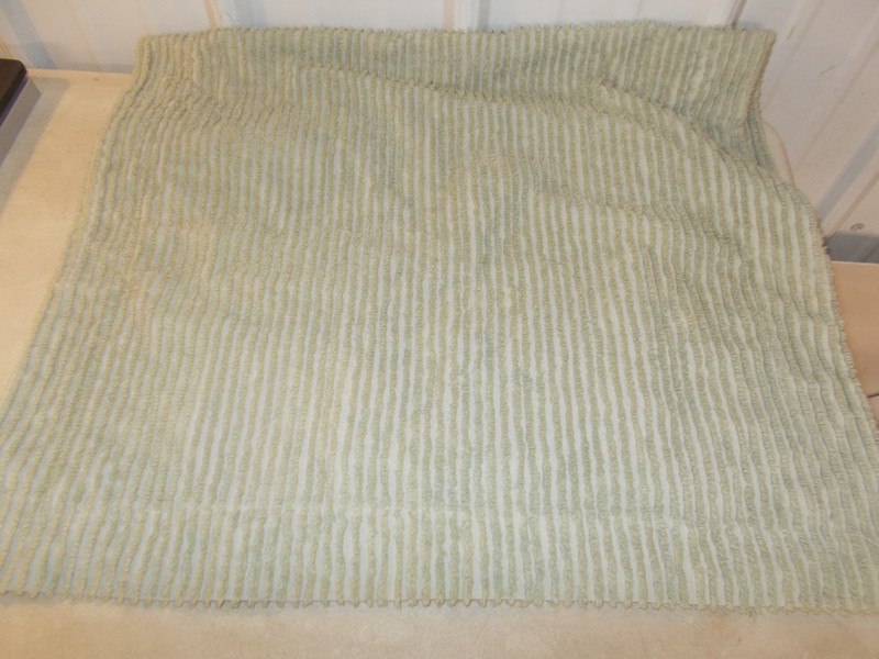LARGE Vintage Chenille Green Pillow Sham