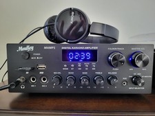 Moukey Stereo Receivers Bluetooth 5.0 Power Audio Amplifier 2.0 Channel MAMP1