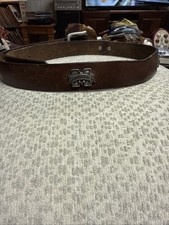Vintage Mississsippi State Bulldogs Leather Belt Football Baseball Starkville 32