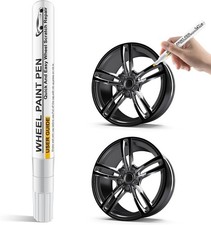 Gloss Black Rim Touch Up Paint - Wheel Repair Kit with Rim Paint Pen for Curb Ra