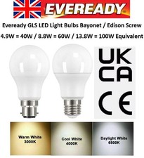 LED Bulbs 4.9W=40W / 8.8W=60W / 13.8W=100W Warm / Cool / Daylight White Light