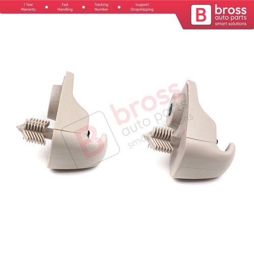 2X Sun Visor Holder Clips Hook Beige 735566854 For Fiat Ducato 250 Boxer Jumper - Afbeelding 4 van 10