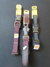 NEW 3 Pc Carhartt Purple Black Nylon Duck Dog Collar Leash Set Size Large
