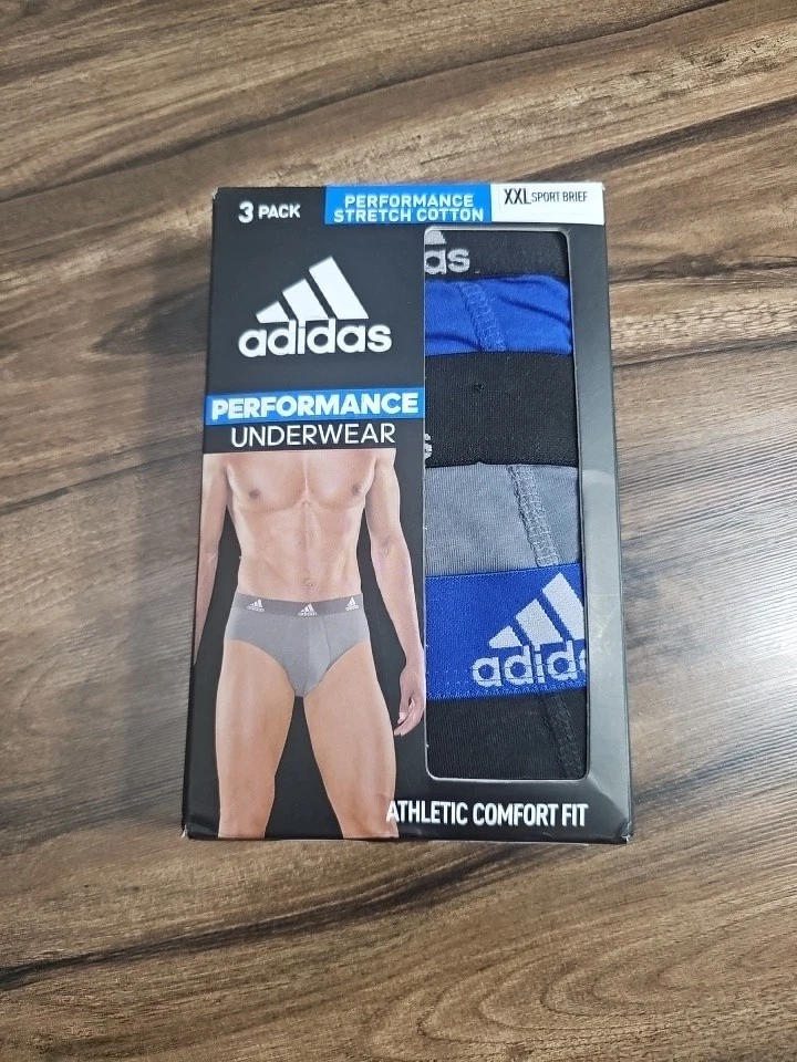 Adidas Performance Ropa Interior 3 Pk Rendimiento Algodón Elástico Calzoncillo Deportivo Talla XXL Foto 4 de 4