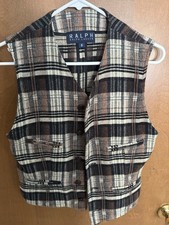 VTG Ralph Lauren women's plaid tweed jacket Size 6