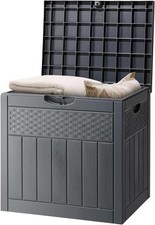 Garden Storage Box 126L Waterproof Parcel Box Outdoor with Lid Plastic Storage