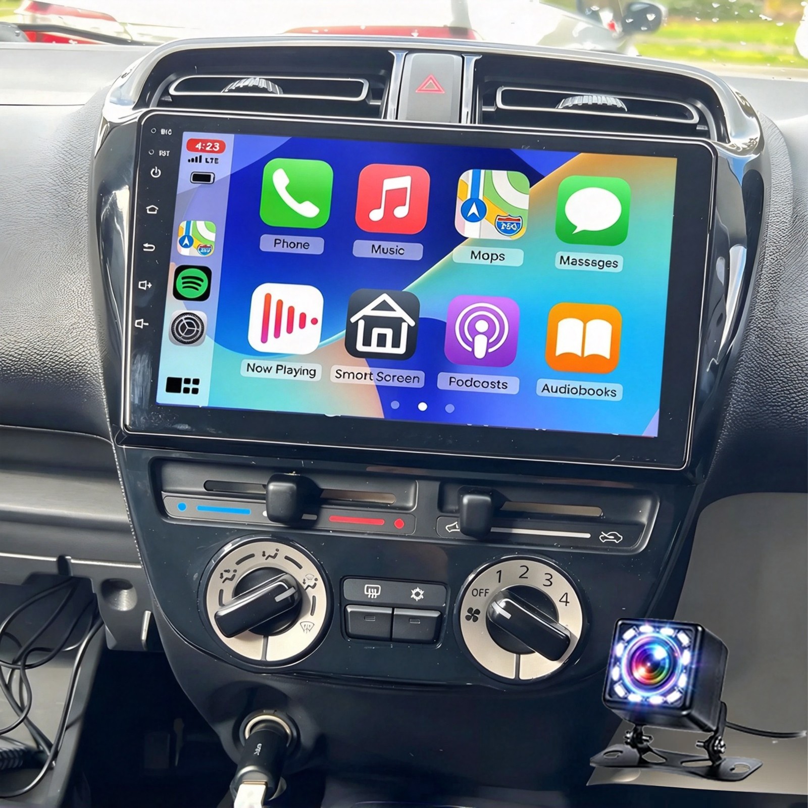 Per Mitsubishi Mirage Space Star Autoradio 9" Apple CarPlay Android Auto SWC RDS