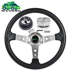 14" Deep Dish Steering Wheel Quick Release Hub Adapter 170H For Dodge Chevrolet