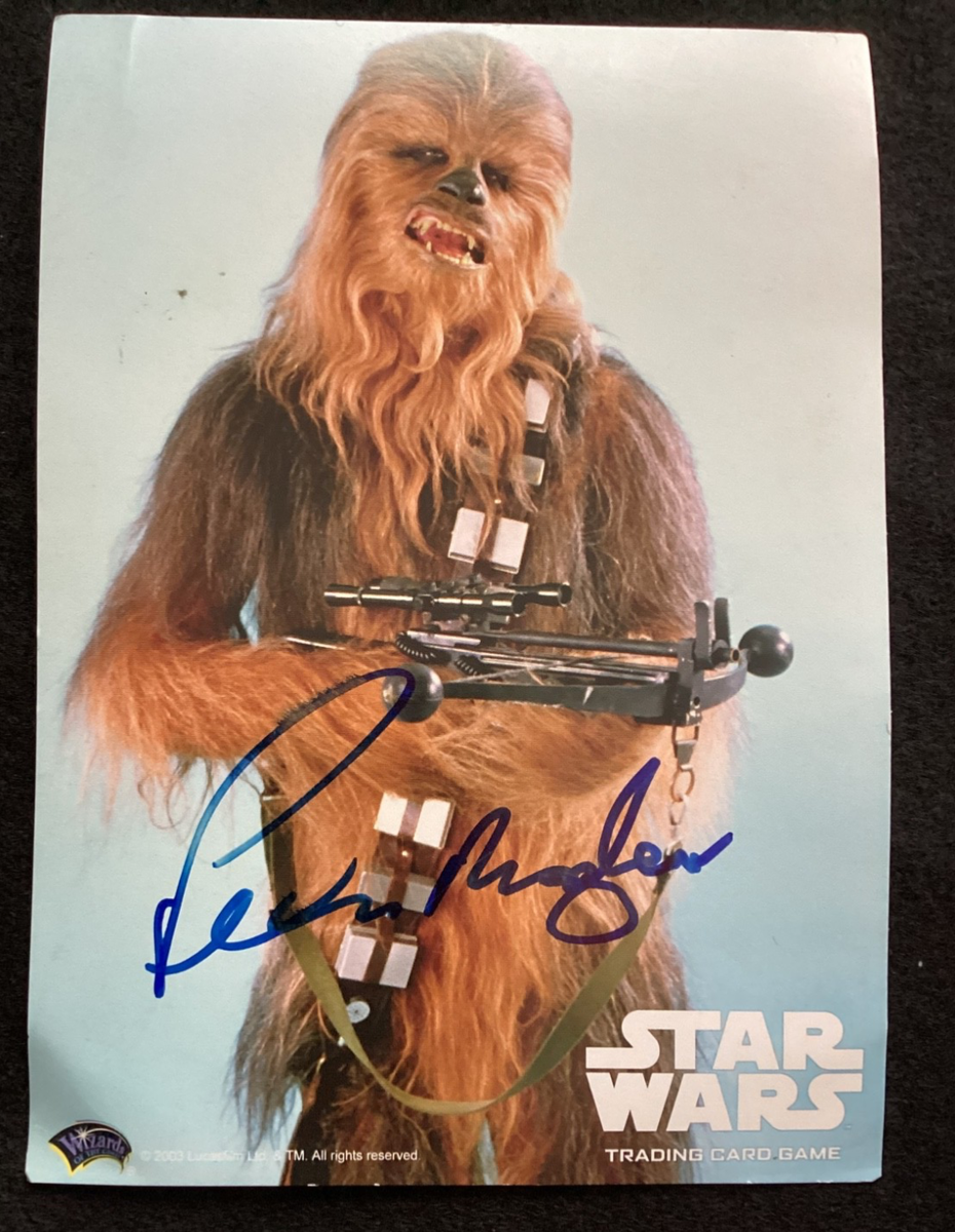 Peter Mayhew ~ Autograph ~vStar Wars Chewbacca WotC Star Wars