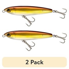 5in Hard Bait Fishing Lure Hydro Pencil Topwater Rattle Treble Hooks 2 Pack