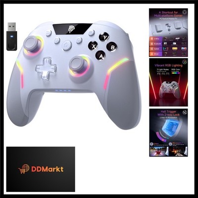 X20 Wireless Controller PC mit RGB, Bluetooth Controller mit 2 in 1 Trigger &...