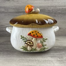 Merry Mushroom Soup Tureen With Lid Sears 1977 Vintage