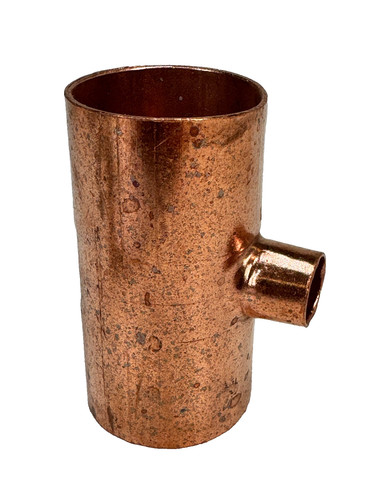 NIBCO Reducing Tee 1-1/2" x 1-1/2" x 1/2" CTS Solder Joint Copper Sweat Fitting