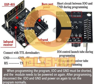 ESP8285 Infrared Transceiver Wireless WIFI Transceiver Module Remote Control