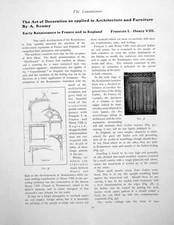 Antique Old Print Art Decoration Applied Architecture FurniturePages 1906