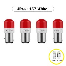 Rrstob 4pcs 1157 3030 6smd Ceramic Led Bulbs Canbus 12-24v For Brake Turn Tail