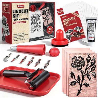 Soft Cut Linocut Block Printing Kit Printmaking Supplies Art Linocut Kit