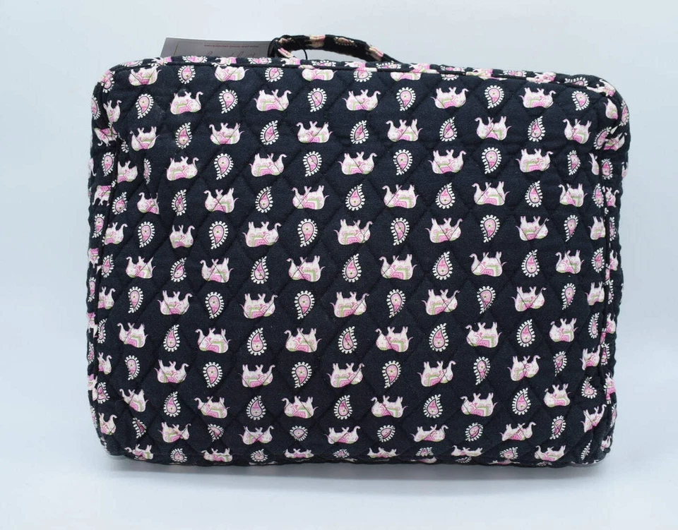 Сумка для косметики и туалетных принадлежностей Vera Bradley на молнии XL с узором «Розовые слоны» - Изображение 2 из 4
