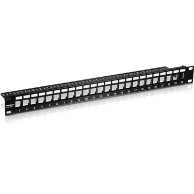 TRENDnet - TC-KP24S - TRENDnet 24-Port Blank Keystone Shielded 1U Patch Panel,