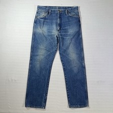 Vintage Wrangler Mens Relaxed Straight Fit Denim Jeans Size 36 x 30 Made In USA