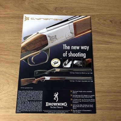 GUNS80 MAGAZINE ADVERT 12X9 BROWNING CYNERGY COMPOSITE BLACK ICE