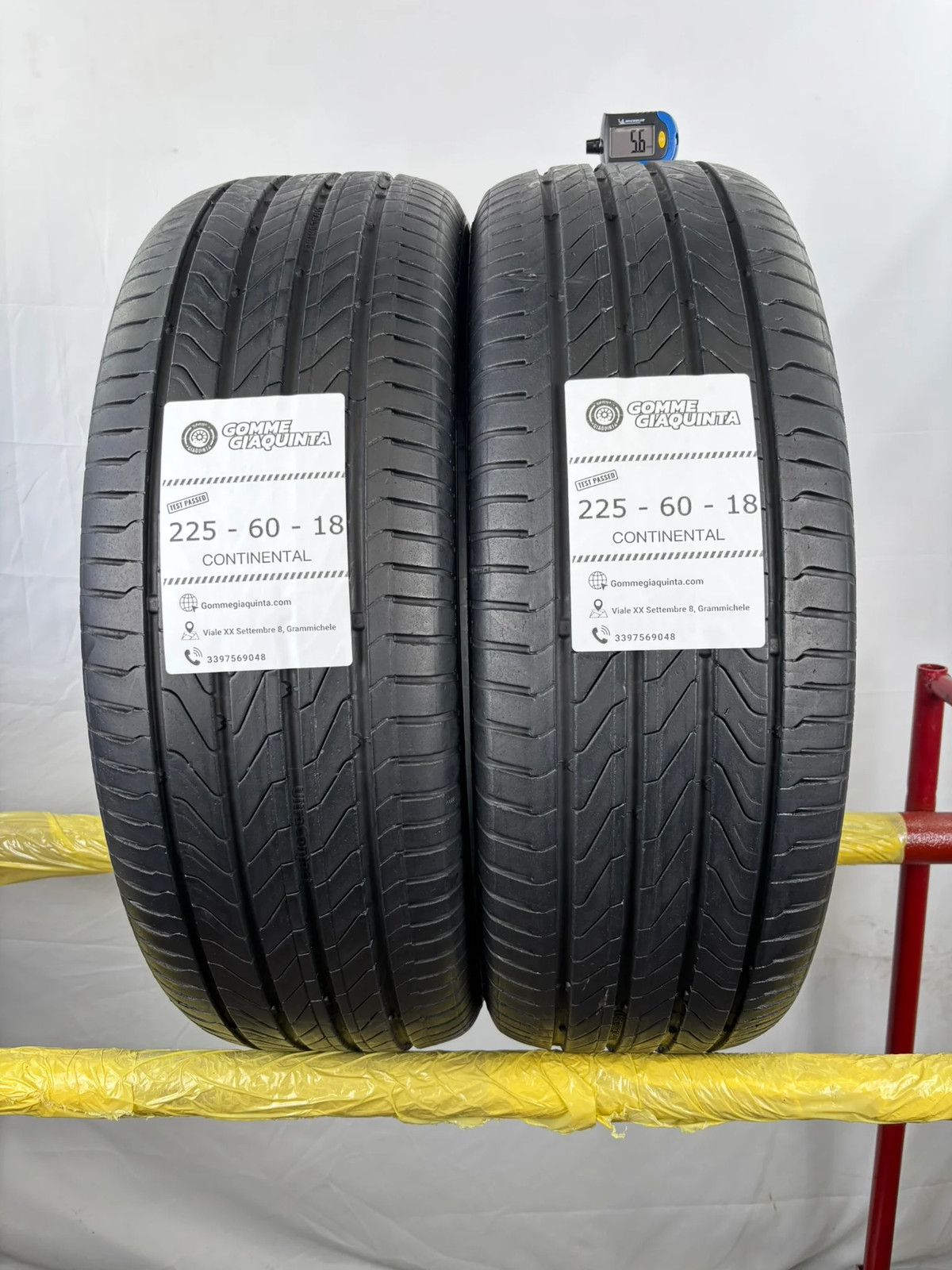 Pneumatici usati 225 60 r18 100v Gomme Estive 2 PZ Continental Batt 5,6mm Dot 24