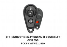 Diy Oem 2010-2014 Subaru Keyless Remote Entry Cwtwb1u819 Program Yourself