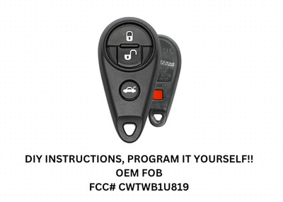 DIY OEM 2010-2014 SUBARU KEYLESS REMOTE ENTRY CWTWB1U819, PROGRAM YOURSELF!!