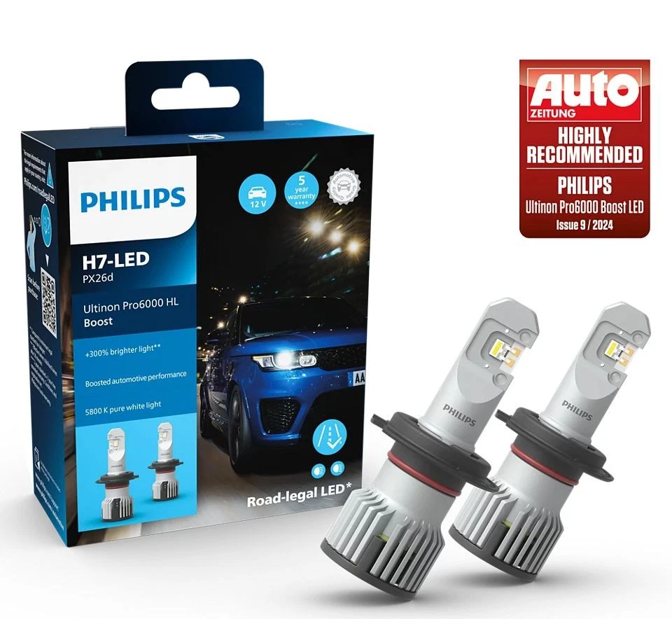 2 x PHILIPS H7 LED Ultinon Pro6000 BOOST 11972U60BX2 Autolampe Straßenzulassung - Bild 2 von 4