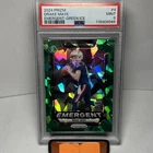 2024 Panini Prizm #4 Drake Maye Emergent Green Ice Prizm PSA 9 RC Patriots 🔥