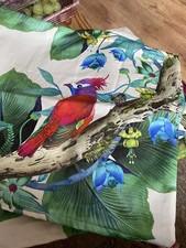 Handmade zip Cushion Cover 16” X 16 - Osborne and Little rain forest parrot 
