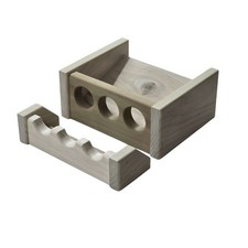 Custom Fishing Rod Rack, Solid Poplar Wood, Unfinished  3 Rods, 8 Inches