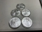 5 American Proof Silver Eagles..4-2009 & 1-2010….solid lot, worth the look