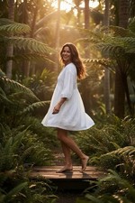 Zara Women's XS White Dress Tunic Eyelet