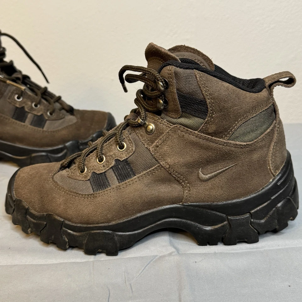 Botas de Senderismo Nike Air ACG De Colección Para Mujer Marrón Talla 8.5 Con Cordones Años 90 Exterior Y2 Foto 3 de 4
