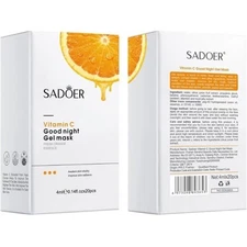 NEW Sadoer Goodnight Vitamin C Gel Mask w/ Fresh Orange Essence, 20ct
