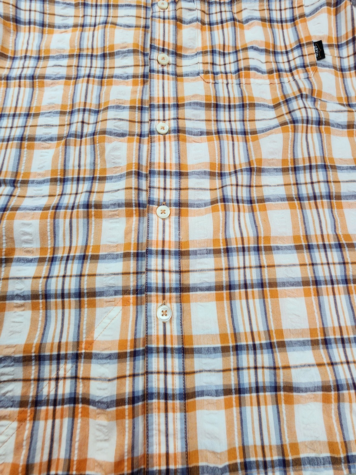 Orvis Mens Button-up Medium Collared Textured Shi… - image 2