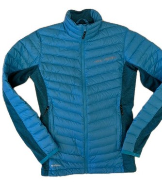 Helly Hansen Verglas Fitted Down Jacket Blue Womens Sz Medium Pertex Microlight 
