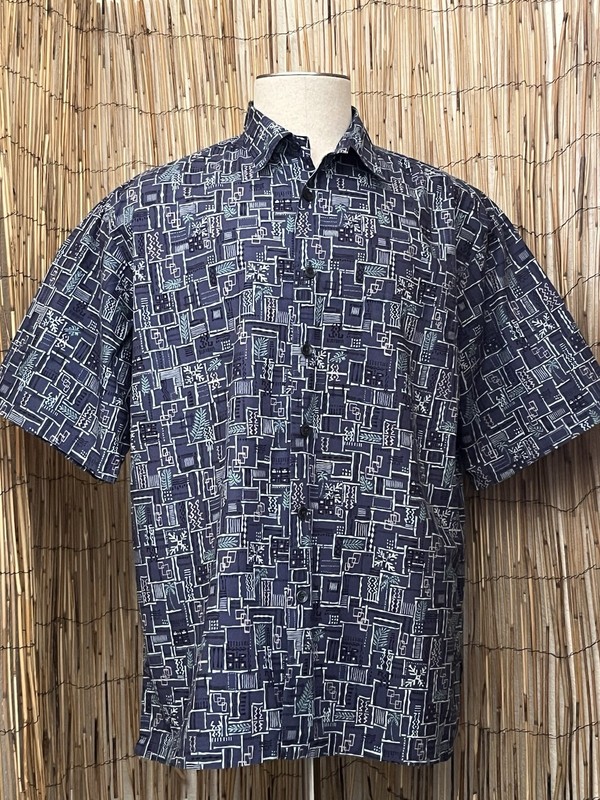 Cooke Street Honolulu Mens SS Button Up Hawaiian Shirt-Size Large-100% Cotton