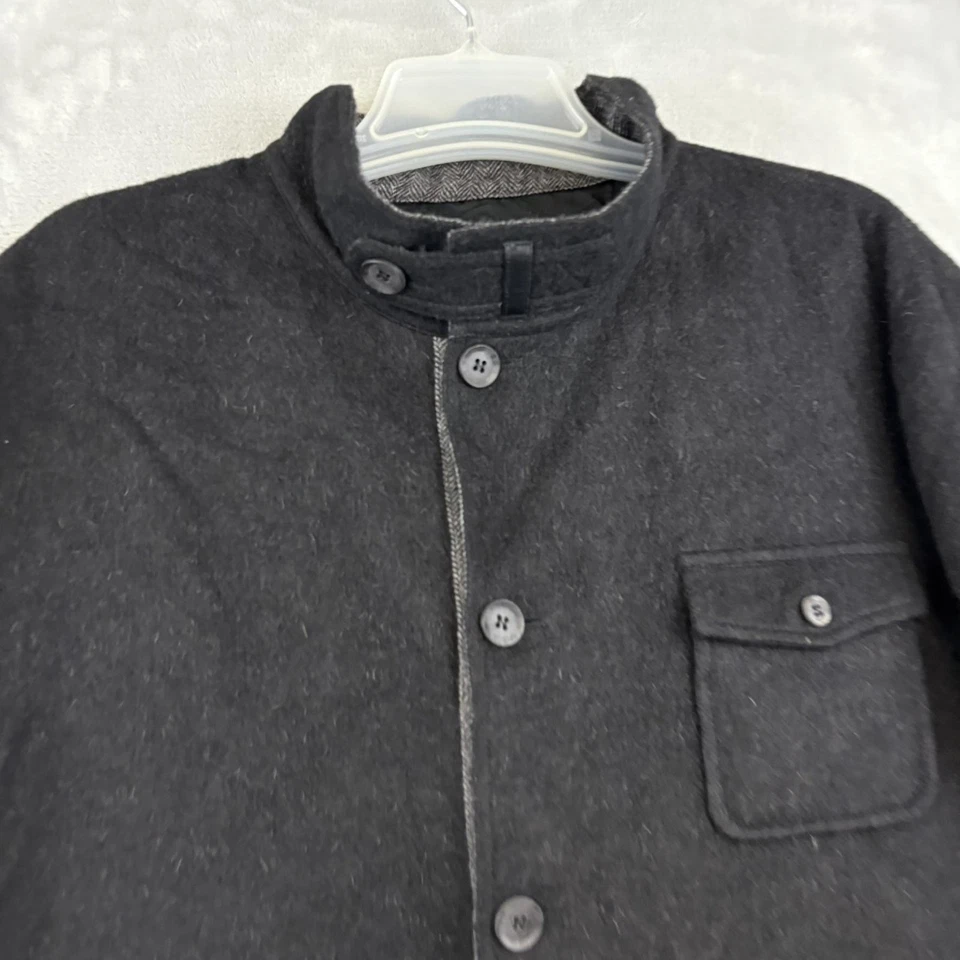 Daniel Cremieux Jacket Mens XL Black Alpaca Wool Blend Signature Collection Peru - Image 2 of 4