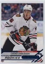 2020-21 Upper Deck Overtime Rookies Blue Lucas Carlsson #52 1k9