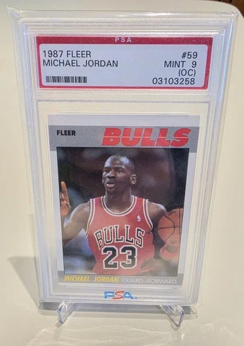 FLEER 1987-88 MICHAEL JORDAN #59 PSA 9 CHICAGO BULLS BASE SET NBA CARD