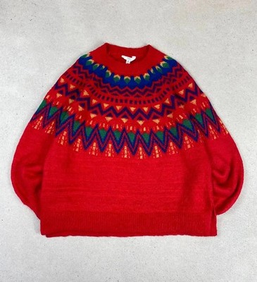 Time & Tru Pullover Crewneck Sweatshirt Rot M