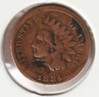 US Rare Old West 1884 Indian Head Penny Coin American Collection Shield Cent USA
