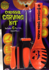 PUMPKIN PRO COLOSSAL CARVING KIT,   CARVING, 6 POP OUT STENCILS