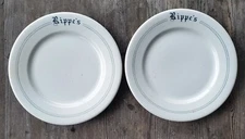 RARE Pre-WWII Pair of Rippe's Cafe Seattle 9" Plates - Greenwood China
