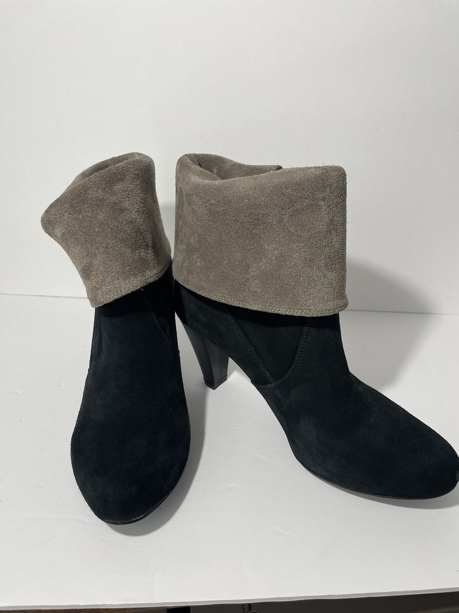 Suede Wedge Suede Flexx Ankle Boots NWOB Paul Green Ollie Black