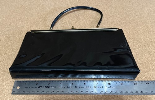 Borsa da sera pochette nera Millay ferramenta oro con tracolla vintage - Foto 11 di 15